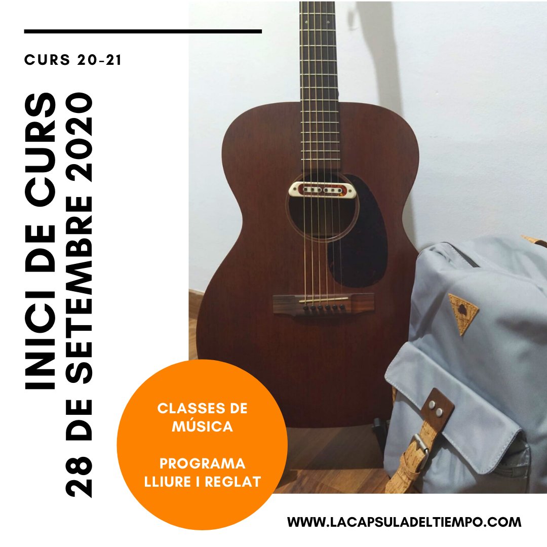 El 28 de setembre comencem el nou curs a Escola de Música La Càpsula! 😃💊🔊

Si esteu interessats/des a aprendre música amb nosaltres, encara queda alguna plaça lliure. 
Tota la info a: lacapsuladeltiempo.com/escuela-de-mus…