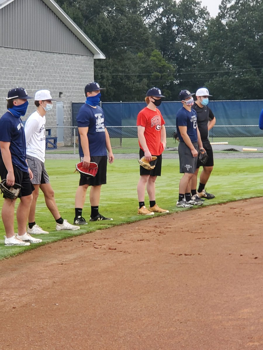 We have been waiting on this day all summer long. 1st day of practice at Berry College Baseball. Small groups and mask no problem at all. Great day.
