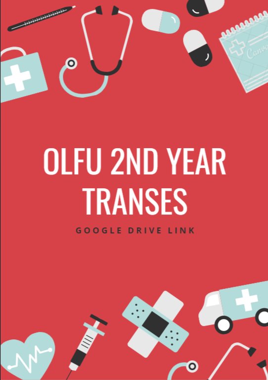 beshywapMD's tweet photo. As promised, I'll be sharing a gdrive of OLFU 2nd year med transes 😊📑

https://t.co/HJr767bGFT https://t.co/qufq2jRSiA