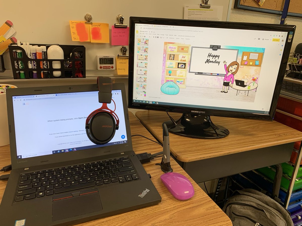 Never in my wildest dreams did I think I would be a two screen teacher. And yet here we are. 2020 is throwing a lot of curveballs, here’s hoping I can keep up. <a href="/EmilyBoatright/">Emily Boatright</a> <a href="/APSESOL/">APS ESOL</a> <a href="/APS_SarahSmith/">SarahSmithElementary</a>