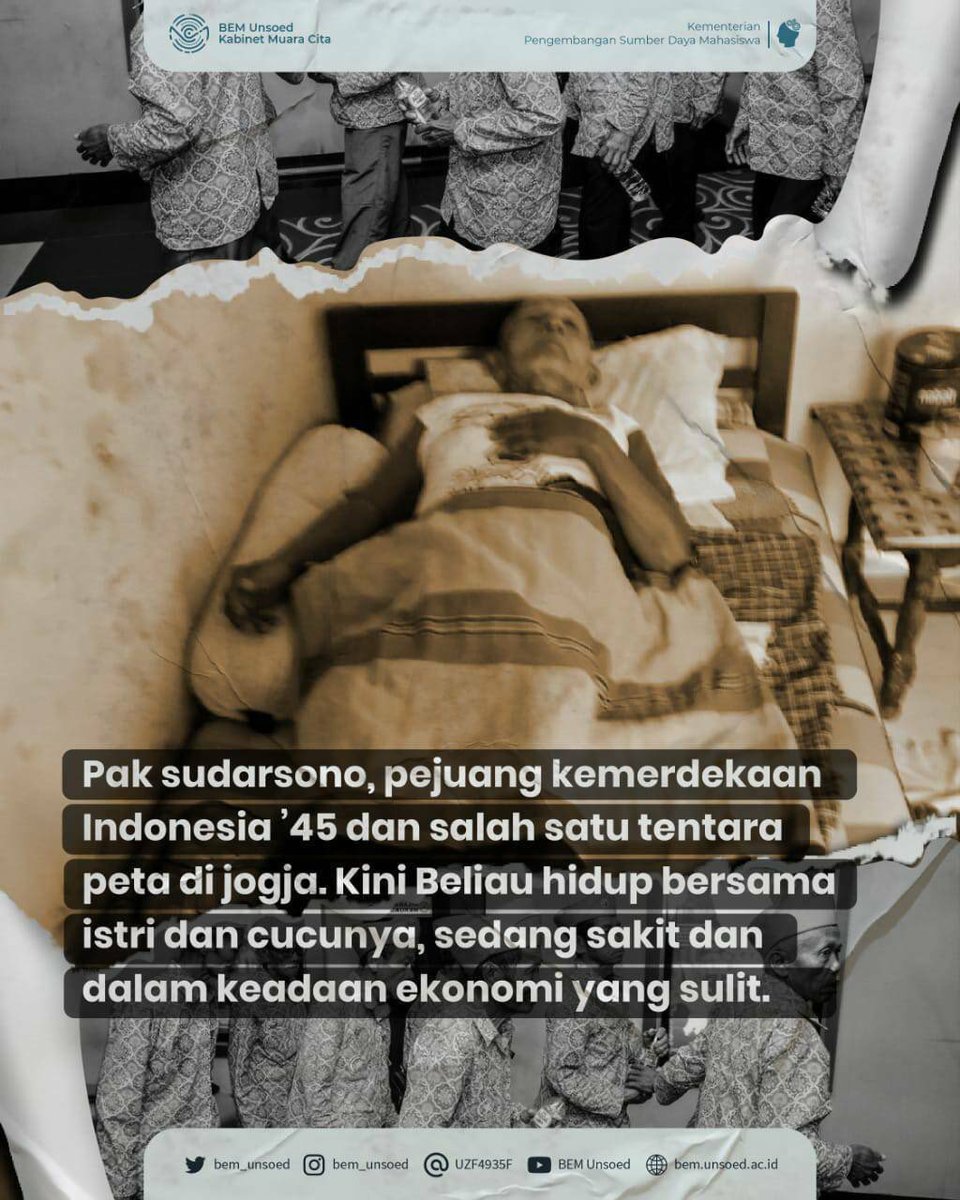 Hallo Sobat Gensoed!
Yuk kita donasi untuk para veteran yang sudah berjuang untuk kemerdekaan Indonesia! 

Indonesia ada karena veteran, karena veteran kita ada. Jangan lupakan jasa mereka🇮🇩
Link donasi : kitabisa.com/campaign/bakti…

#BaktiKamiUntukParaPejuang
#GensoedUntukVeteran