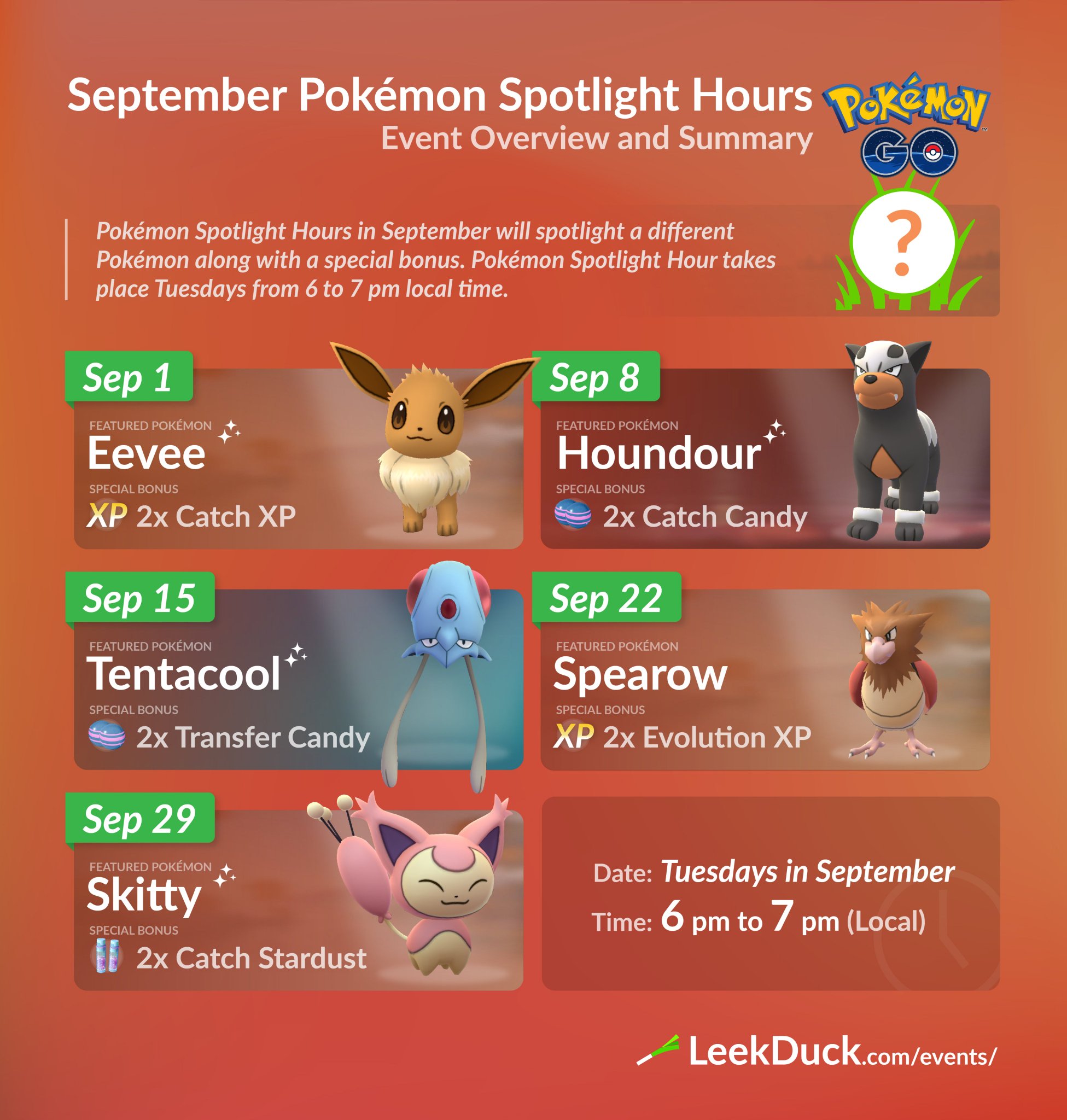Leek Duck on Twitter "Spotlight Hours in September • Every Tuesday