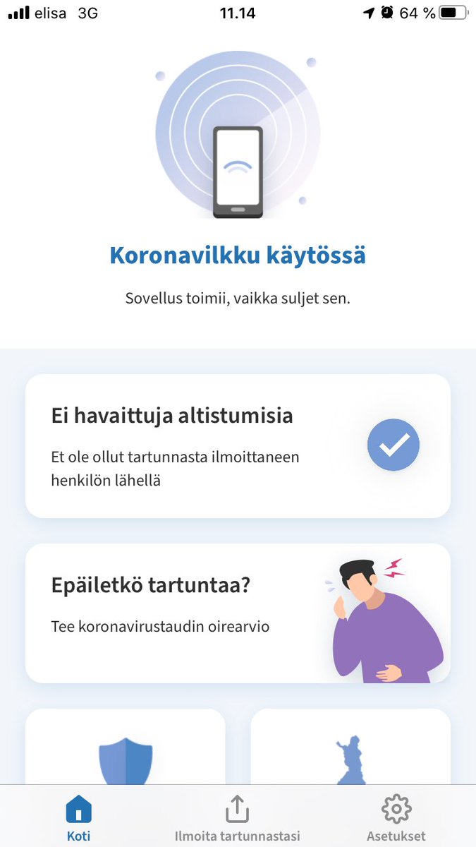 Koronavilkku tänään julki. Ottakaa nopsaan käyttöön - sillä pysymme kaikki paremmin turvassa. #koronavirus #koronavilkku <a href="/THLorg/">THL</a> <a href="/STM_Uutiset/">Sosiaali- ja terveysministeriö</a> <a href="/valtioneuvosto/">Valtioneuvosto | Statsrådet</a>
