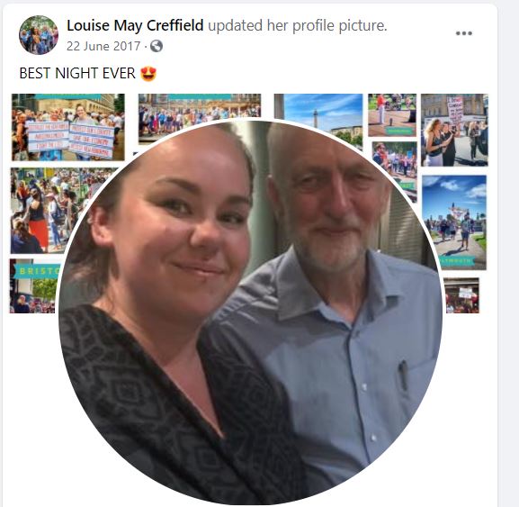 How about remembering the day she changed her profile pic on 'the best night ever' - when she had a selfie with Jeremy Corbyn...