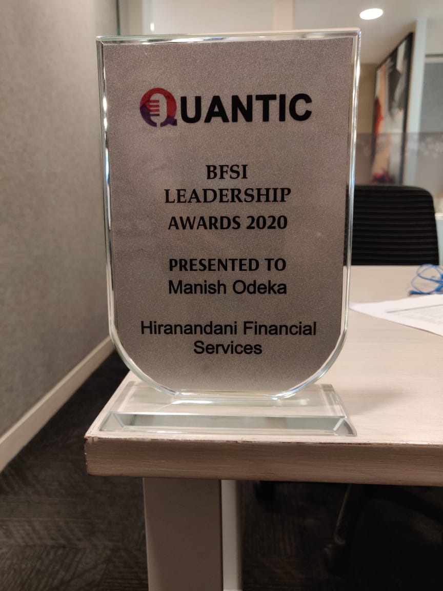 Many Congratulations to Mr. Manish Odeka, from Hiranandani Financial Service for winning the BFSI Leadership Award 2020. The Award is presented to selected leaders for their resilience in the time of crisis &amp; creating value for the businesses they represent.

#hiranandani #BFSI