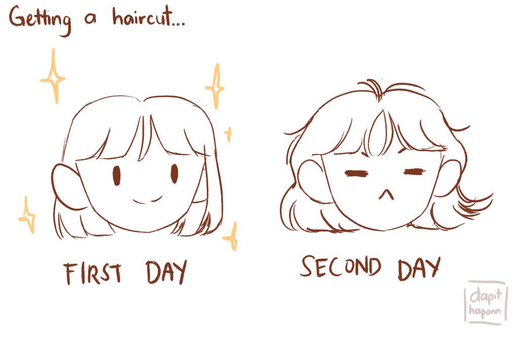 got a haircut a few days ago and i just remembered that it's hard to style a short wavy hair ;-; 

#artph 