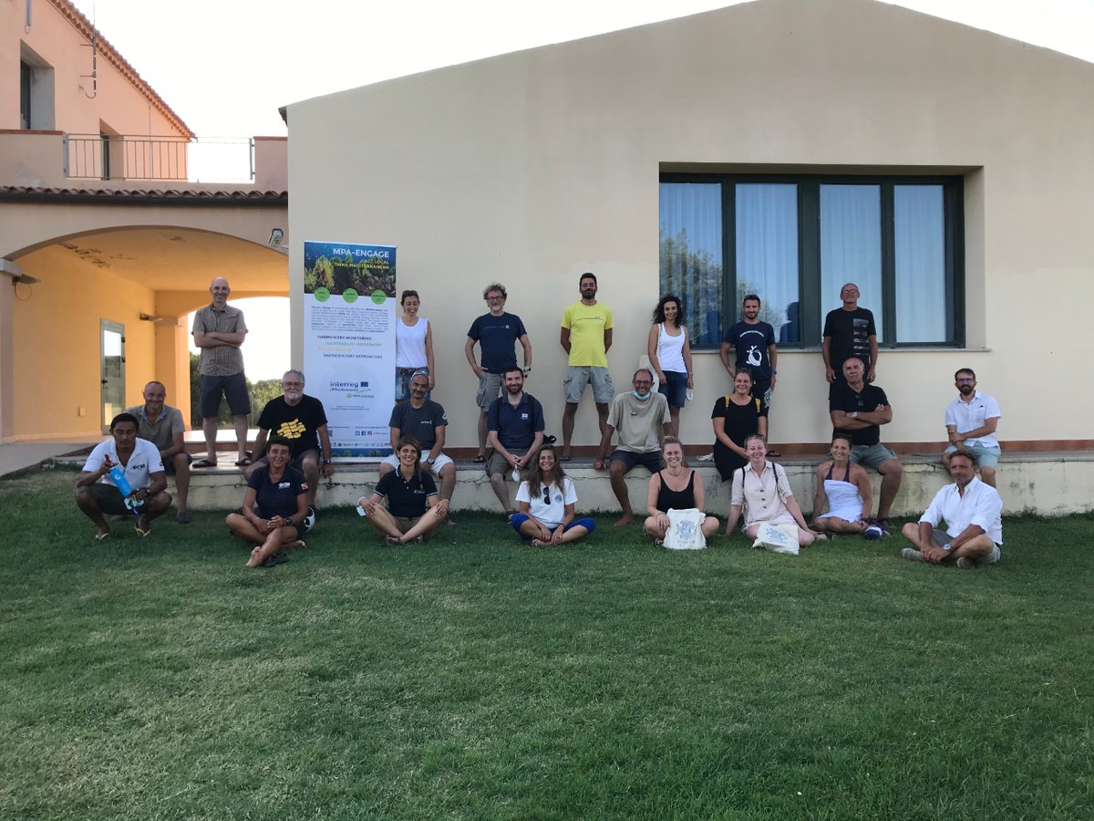 MPA4Change's tweet photo. Check our team pic from the #MPAengage citizen science event in @Amp_Tavolara. Now the diving  instructors are prepared to develop actions aimed at involving recreational divers in the #collectionofdata useful for monitoring the effects of #climatechange in Mediterranean MPAs. 👏 https://t.co/IwcZKwuXJJ