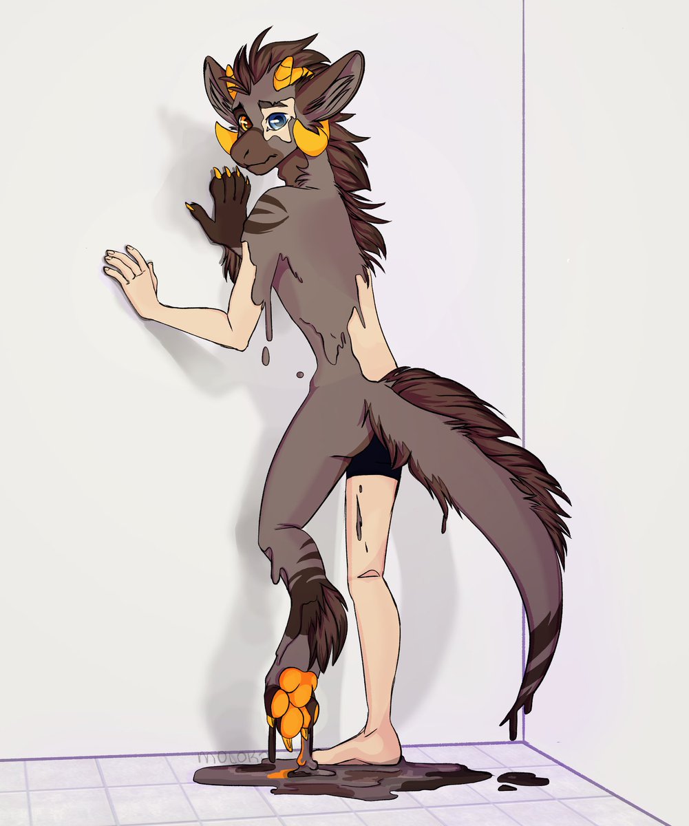 SparksTrap's tweet photo. Looks like Lin got into trouble once again! What is this creature he's turning to?.. Ah well,  we can agree he looks much better now.

Artist: moloko 
Lin from Changed by @DragonSnow4
#changed #transfur https://t.co/XGvtZrKzlE