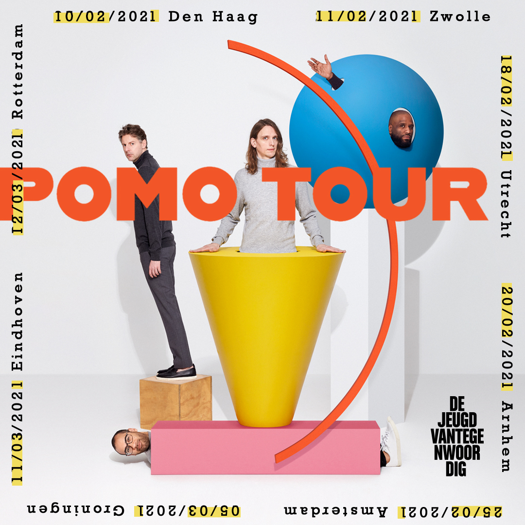 Lieve fans, vanwege welbekende problemen zijn we genoodzaakt om onze langverwachte POMO-tour te verzetten. We hopen jullie allemaal te zien in 2021. Met veel liefde, De Jeugd