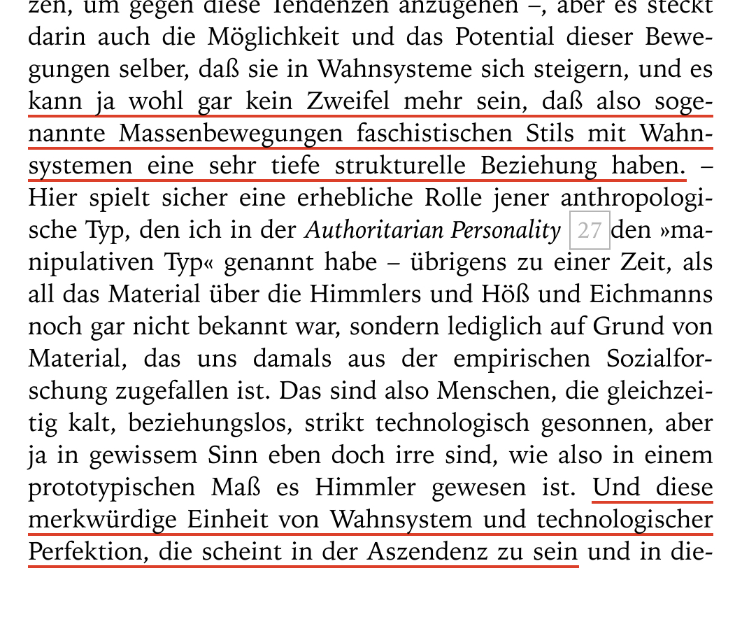 Adorno kann auch Avocadolf und den #SturmAufDenReichstag erklären. Adorno ist Guile’s Theme wenn’s um rechte Bewegungen geht.
