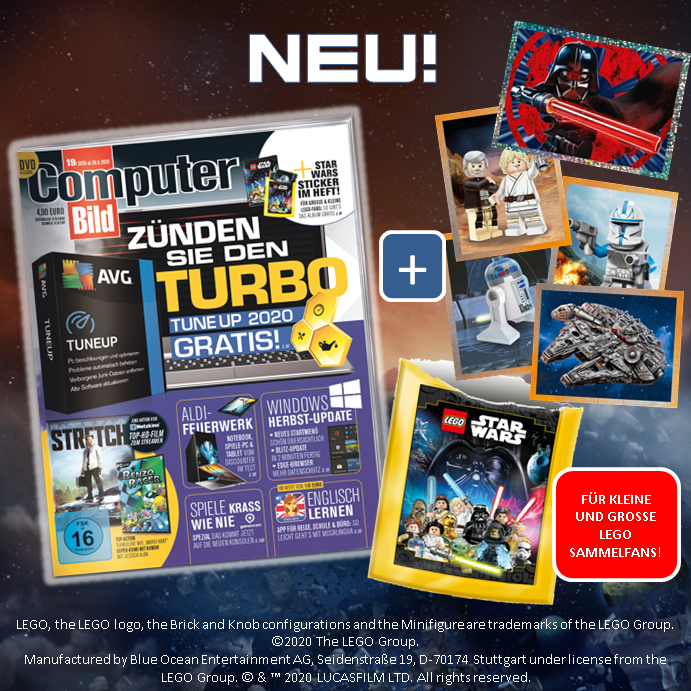 BlueOceanNews's tweet photo. In der neuen Computer BILD könnt ihr Euch neben Informationen rund um Technik auch auf ein #Stickertütchen freuen und erfahren wie ihr ein Gratis-Album der neuen #LEGO® #StarWars™ #Stickerserie erhalten könnt! Schaut einfach rein und BILDet Euch selbst eine Meinung! https://t.co/RbTHaafn3o
