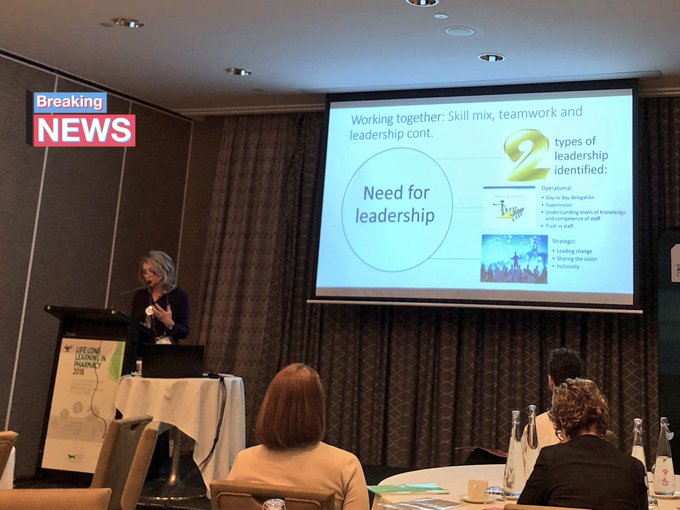 MelB_UEA's tweet photo. Change requires leadership !! This was me presenting at #LLLP2018 in Brisbane in July 2018 - how much progression have pharmacy technicians made since then? https://t.co/jP95mMyRF9