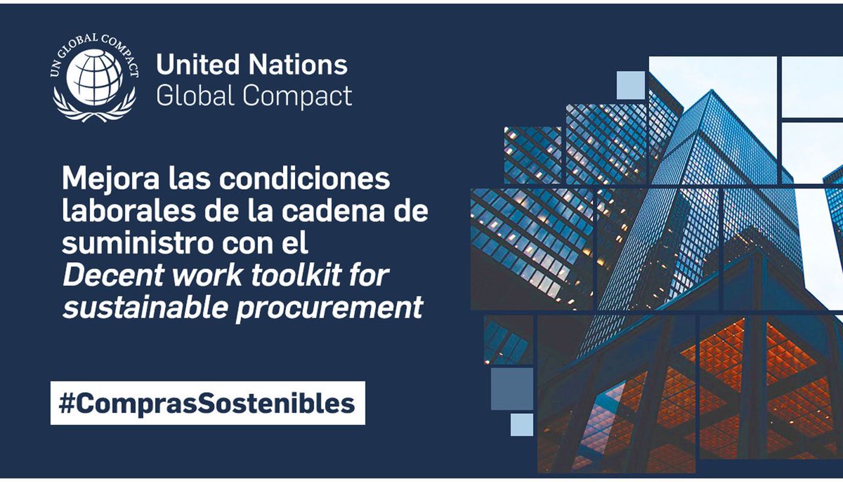 PactoMundial's tweet image. 📢¡Nueva herramienta gratuita sobre #DDHH y #ODS8! 📢

El Decent Work Toolkit for #SustainableProcurement de UN @globalcompact te ayudará adoptar prácticas de adquisición sostenible y colaborar con proveedores para mejorar las condiciones de trabajo.👷➡️ buff.ly/2QjZbTi