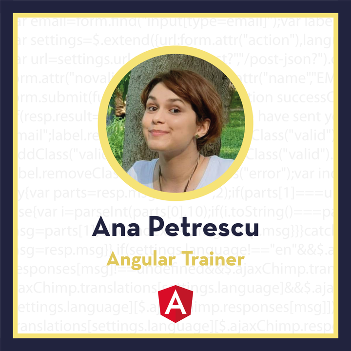 JSLeague_ro's tweet image. @AnaPetrescu4 is a System Engineer at Systematic. She teaches HTML, CSS and JavaScript at the University of Bucharest. On her list of favorite things are cookies 🍪, Angular and convincing people that there are such things as good puns.
#Angular #jsleague #javascriptislife