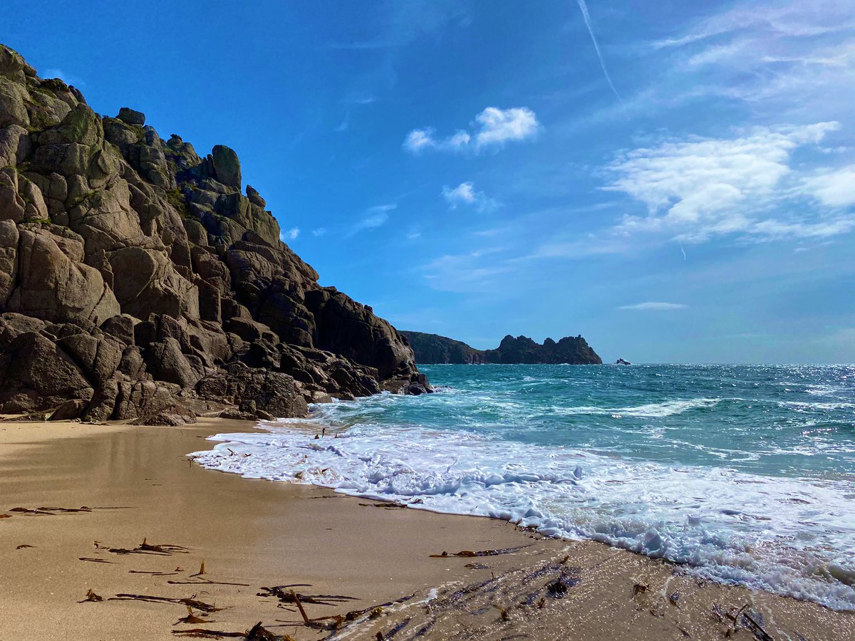 Another outstanding British seaside spot.Porthcurno, south Cornwall.This was the first centre for transatlantic telecomms and until the 70s it was the point at which many submarine telegraph cables came ashore.And, awww, the Minack (amphi)Theatre. #staycation  #england 