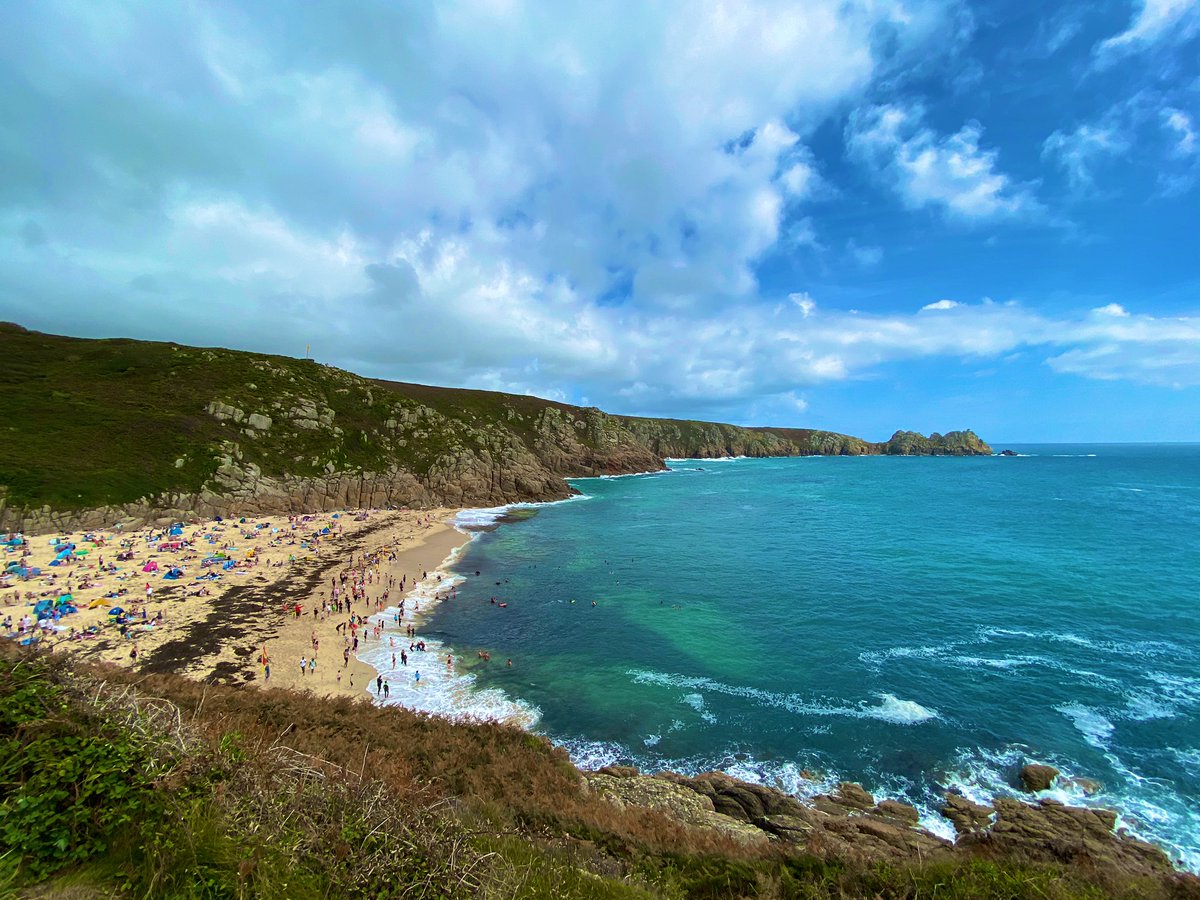 Another outstanding British seaside spot.Porthcurno, south Cornwall.This was the first centre for transatlantic telecomms and until the 70s it was the point at which many submarine telegraph cables came ashore.And, awww, the Minack (amphi)Theatre. #staycation  #england 