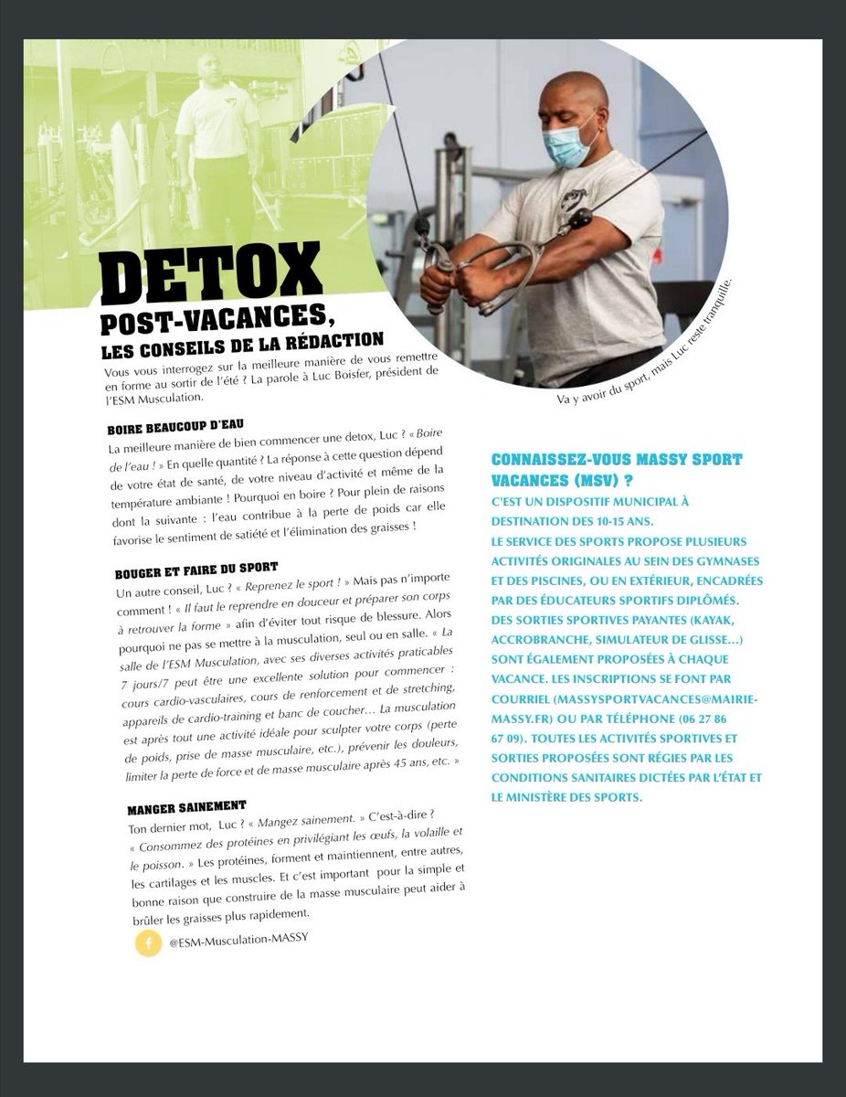 Article du club sur le magazine M de la Ville... Merci Service Com !!! 🙏🙏🙏
Lien du magazine complet :
fr.calameo.com/read/003719345…
<a href="/villedemassy/">Ville de Massy</a> <a href="/ESportiveMassy/">Entente Sportive de Massy</a> <a href="/AffichageMassy/">AffichageLibre Massy</a> <a href="/nicolas_samsoen/">Nicolas SAMSOEN</a> <a href="/libriere/">Lionel Briere</a> pic.x.com/PgK5dlhRV1