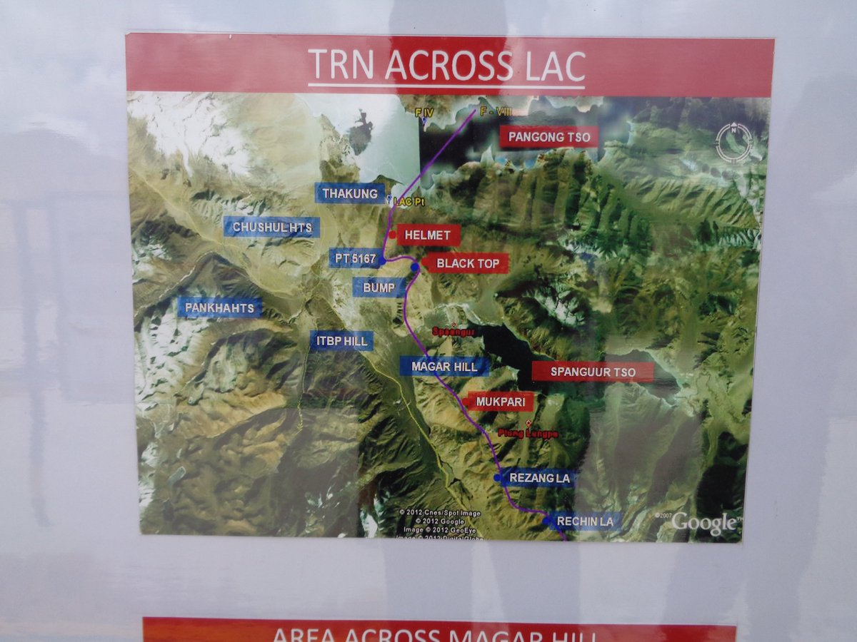 Indian and Chinese dispositions around the Pangong Tso.