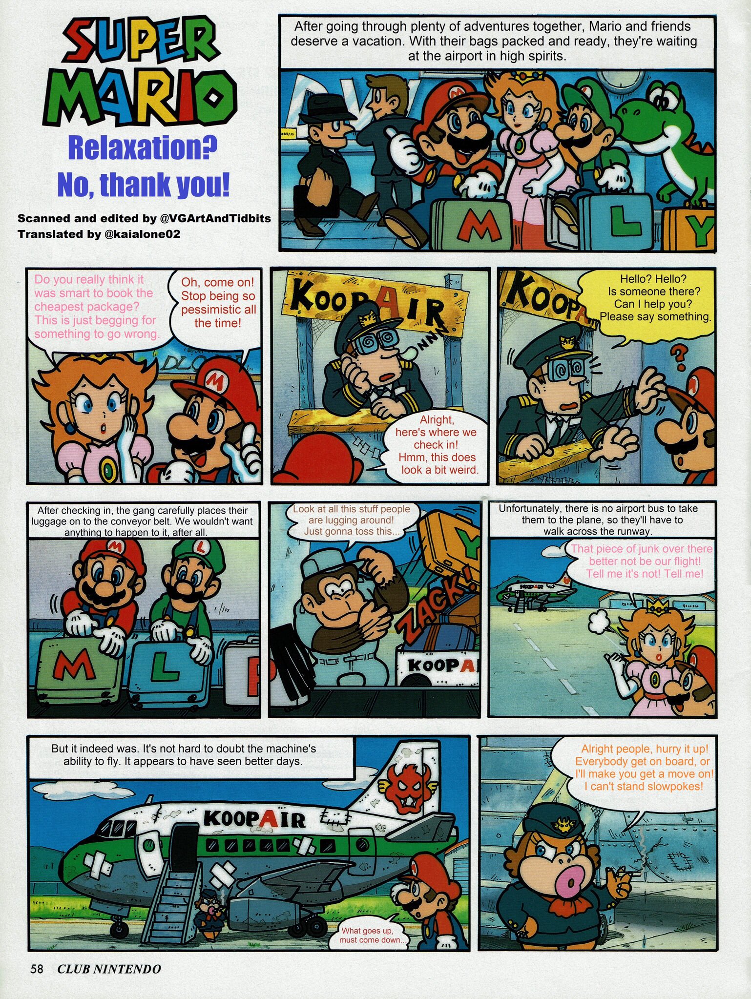 VideoGameArt&Tidbits "From the official German Nintendo magazine, Club Nintendo - Super Mario: Relaxation? No, Thank You. Scanned and translated for the first time ever! https://t.co/5q5EdQzTrl" / X