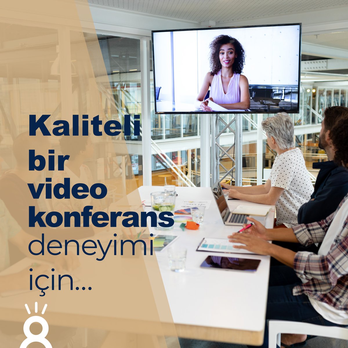 Yüksek kalitede ses ve canlı görüntü ile aynı ortamdaymış gibi gerçek bir video konferans deneyimine ne dersiniz? #Probilgin, kurum içi iletişim ihtiyacınızı bütünleşik bir sistemde birleştirerek yüksek kaliteli ve uçtan uca güvenli hale getirir. #videokonferans #dijitaltoplantı