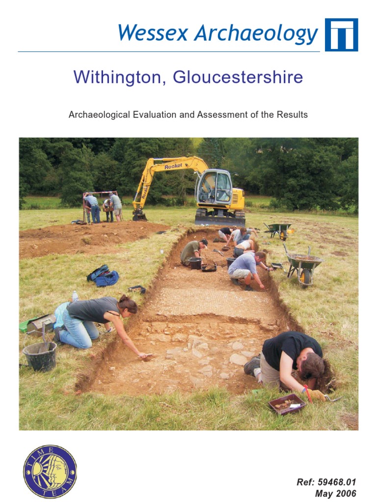 The Withington villa  #Gloucestershire, dug and backfilled in 1812, was reinvestigated in 2005 by  @thetimeteam The episode was screened as part of season 13 in January 2006A technical report on the dig by  @wessexarch can be found here: https://www.wessexarch.co.uk/sites/default/files/59468_Withington%20Gloucs.pdf #MosaicMonday