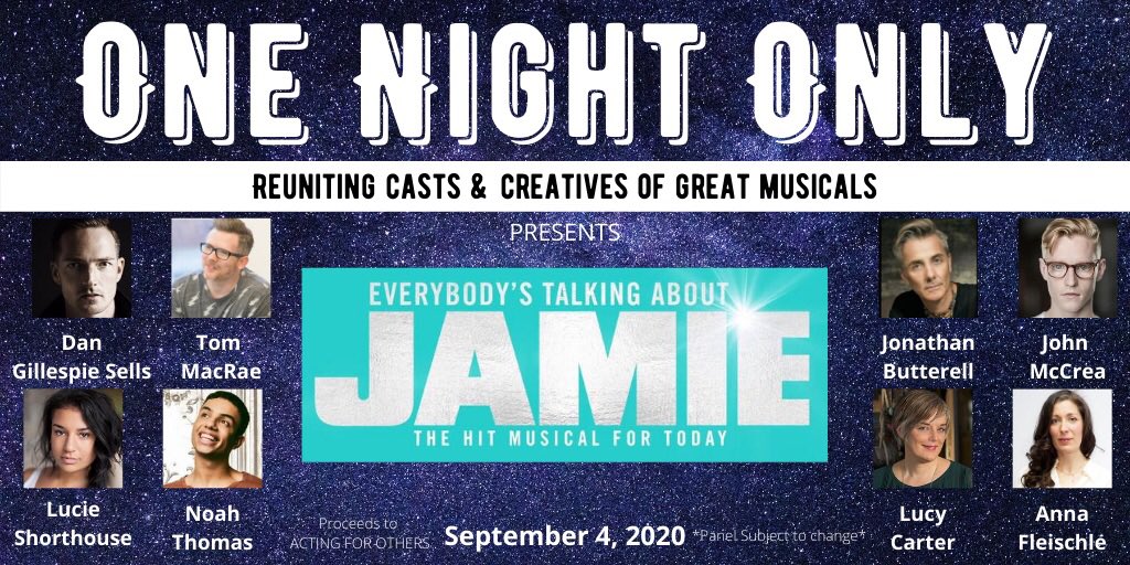 SimG_Director's tweet photo. #OneNightOnlyETAJ is this Friday at 7:30pm!Whoβs excited for the @JamieMusical event? Come to the live, interactive night - with glorious exclusive performances from composer @DanGSells & leading man #johnmccrea ππ»
π° Β£10 (in aid of @ActingforOthers)
π« https://t.co/Rdey3hZjEb https://t.co/eJzV6sXw2j