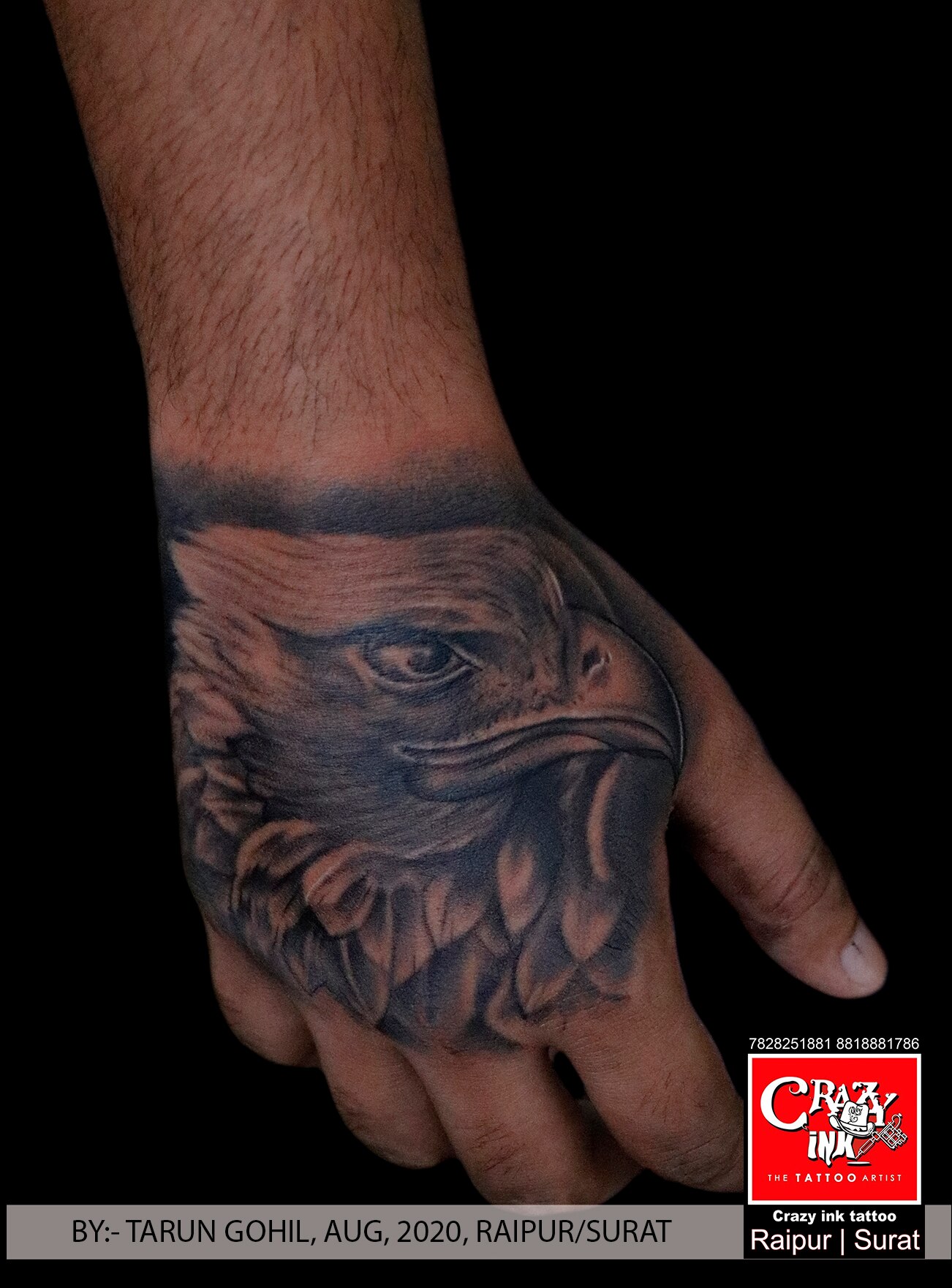 Hand Eagle tattoo men at theYoucom