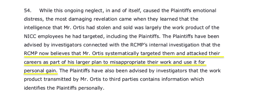 3. RCMP employees have now come forward with shocking allegations that as he was stealing and selling the work of his intelligence staff, he was also sabotaging them and then unit he oversaw.