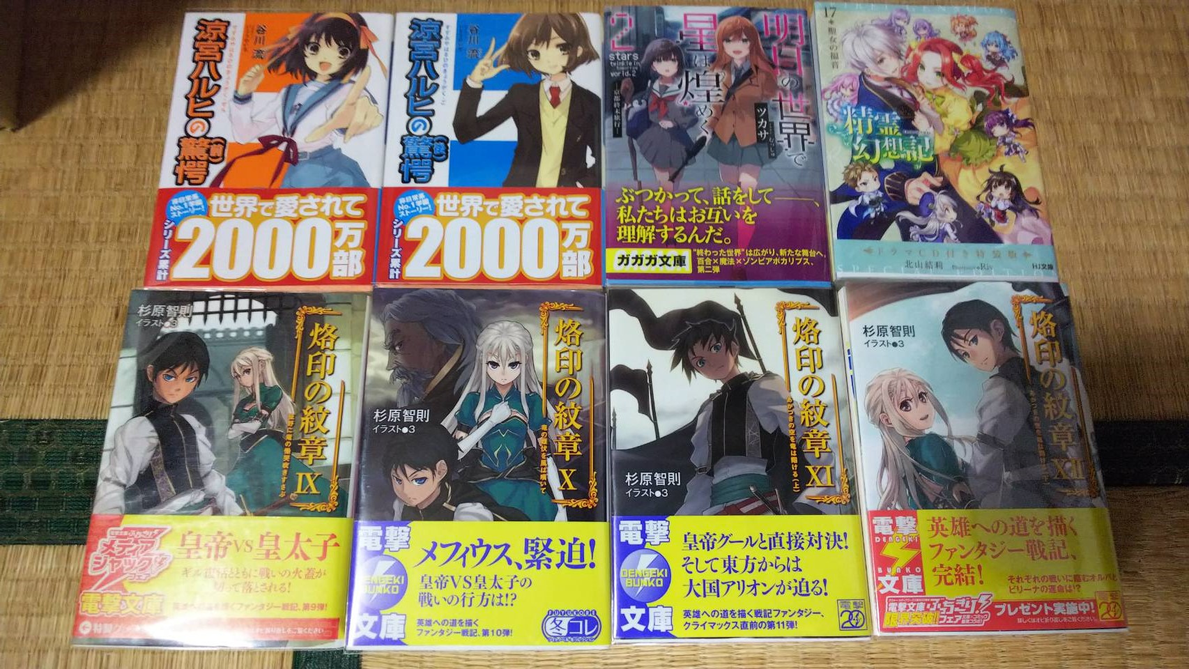 はれ 記録 本日のラノベ戦果 涼宮ハルヒの驚愕 前 後 明日の世界で星は煌めく 2 精霊幻想記 17 聖女の福音 烙印の 紋章 当時分裂から隔たりあってとまってた 13年ぶりにハルヒの続刊を 烙印の紋章があと4冊で終わっちゃう はれ 記録 本日のラノベ戦果 涼宮ハルヒの驚愕 前 後 明日の世界で星は煌めく 2 精霊幻想記 17 聖女の福音 烙印の 紋章 当時分裂から隔たりあってとまってた 13年ぶりにハルヒの続刊を 烙印の紋章があと4冊で終わっちゃう