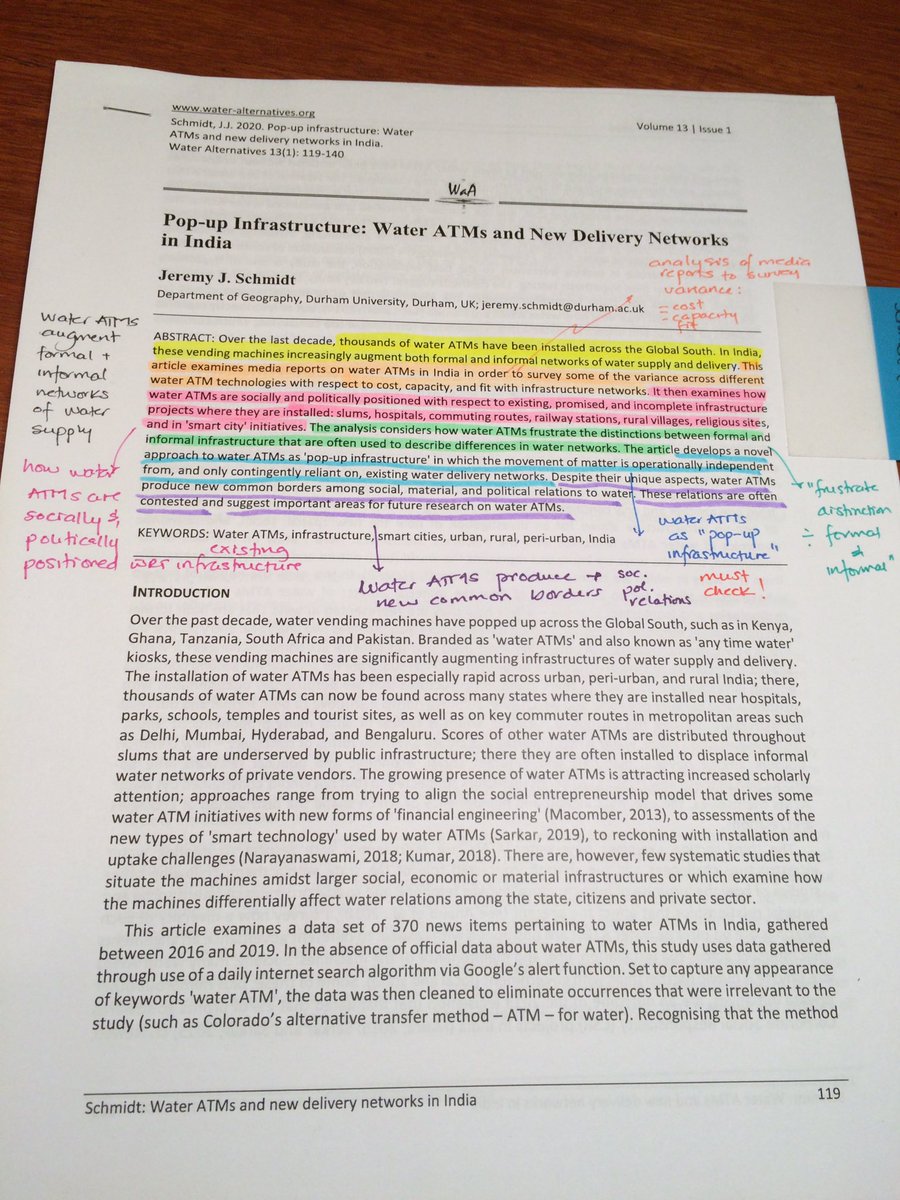 Sequence of photos is: - clean article- highlighted abstract- annotated abstract Moving on to the Introduction of the paper.