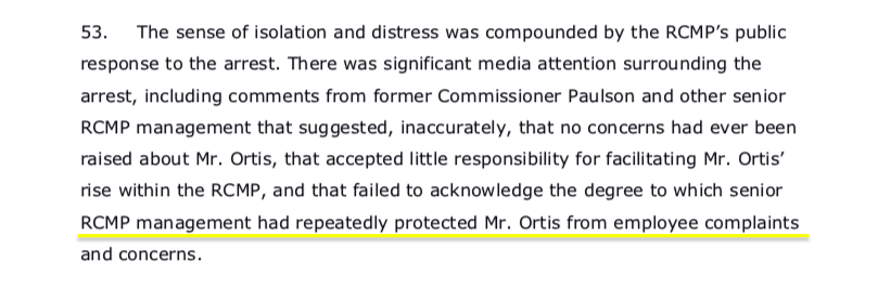 4. In a civil action against the RCMP, the employees allege they had been complaining about Ortis to senior management for more than 2 years before his arrest, but no proper action was taken until after his arrest.