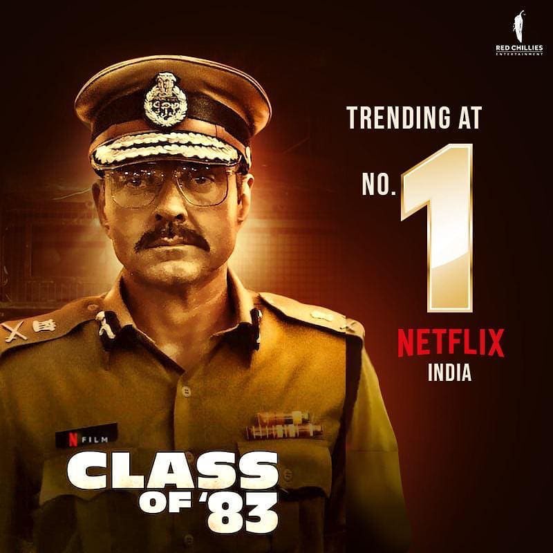 actorprepares's tweet image. #actorpreparesalumni @Hiteshbhojraj Netflix series #classof83 is trending in India and across countries 🤩😍 Dreams do come true and couldn’t be more well deserved.

#netflix #actor #dreams