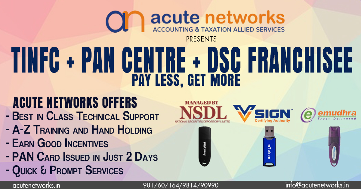 acute_networks's tweet image. Acute Networks invites you to the #PartnerProgramme
NSDL TINFC PAN CENTRE AND DSC FRANCHISEE combo offer available
#PanCardApplication #NsdlCenter #Pan_center #Pan_Card_Facilitaion_center #Finance   #Consultant #Paperless #eKYC #Certificate #Signature #Business #Class2DSC