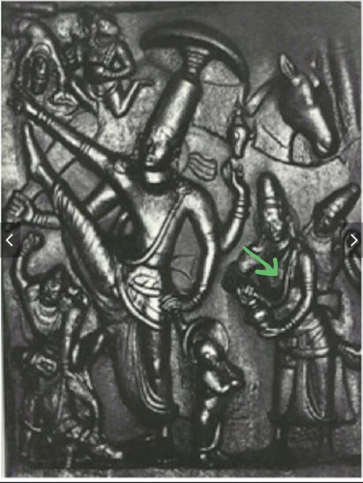 Here is a SOUTH INDIAN Pandyan era depiction of Vamana and Bali from Lakshmi Narasimha temple at Namakkal(Tamil Nadu, 8th century).Bali is CLEARLY shown with a Yajnopavita (Janeu). Again, he is consistently a member of Choti and thread club in depictions across India