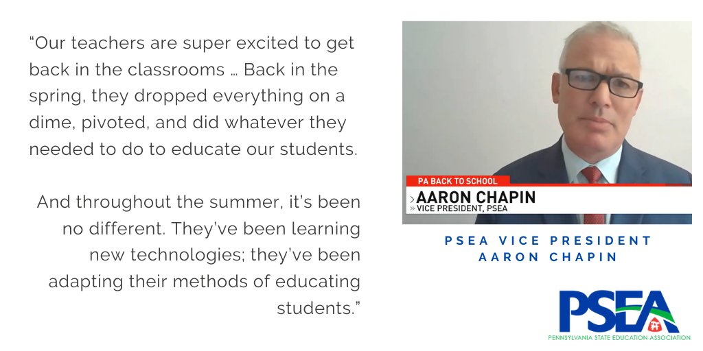 Last week, <a href="/PSEAVP/">Jeff Ney</a> Aaron Chapin took part in an education town hall focused on school reopening that aired on <a href="/CBS21NEWS/">CBS 21 News</a>, @Fox56, <a href="/Fox53/">🍞🐝THE FOX</a>, &amp; <a href="/WJACTV/">6 News</a>. Watch the full program on your 💻 or 📱 ... local21news.com/news/project-e…