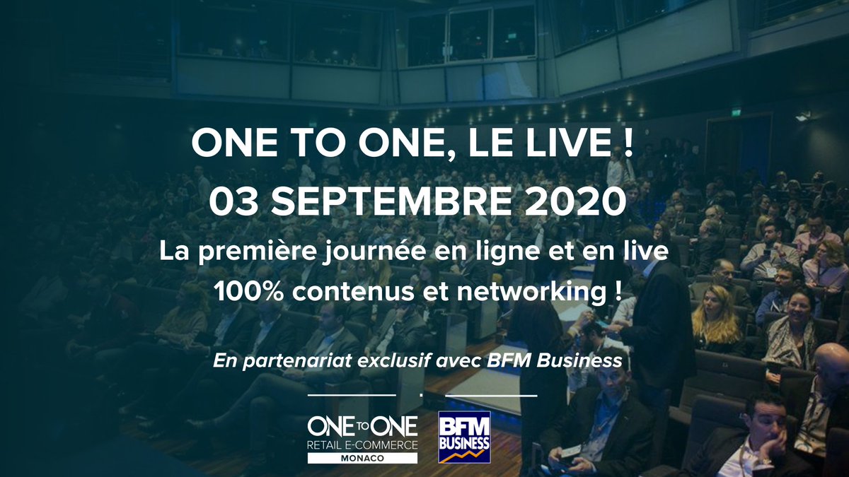 Retrouvez-nous Jeudi 03/09 pour le @1to1Monaco Live, pour une journée de conférence et d’échanges!

A 15h, écoutez notre pitch ainsi que celui des 7 autres start-ups afin de présenter notre solution

Inscrivez-vous à cette journée ici:one-to-one-lelive.digitalive.io

#retail #ecommerce