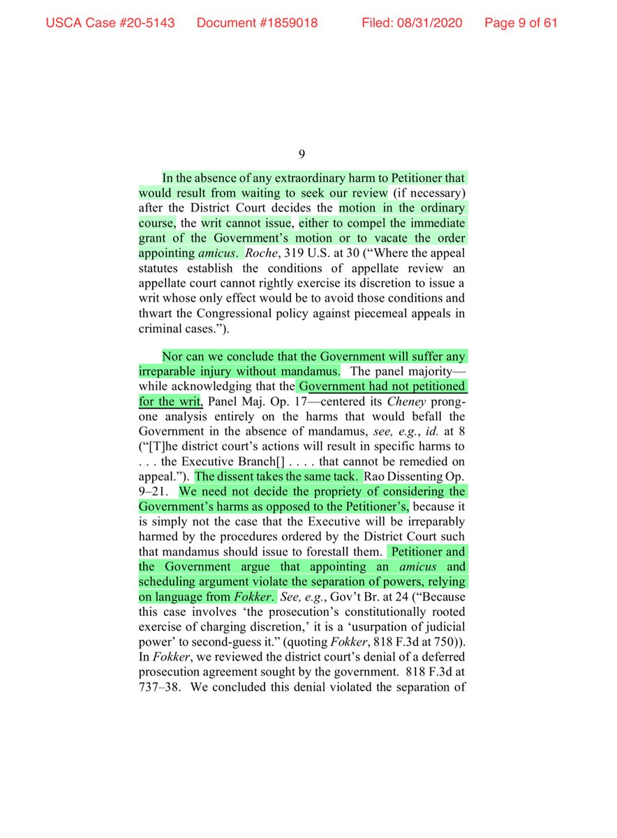 If you do NOT understand what you’re reading, you should stick to “perseverating” abt your 2016 thread -ordinary appellate review-district Court hasn’t ruled therefore Flynn’s mandamus is procedurally & fatally flawed-well DUH Rule 48Gotta dash some of us actually have a JOB