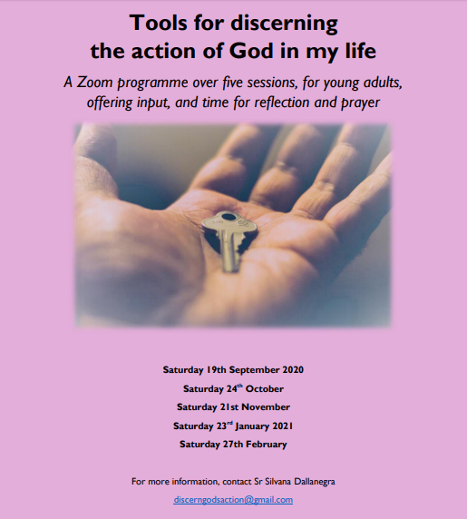Still some space and time to sign up for this! - please spread the word!

Via Zoom - input, guidance &amp; the space for prayer &amp; reflection to help you #discern God’s action &amp; calls in everyday life and situations. Plus suggestions to use between sessions, to deepen your reflection.