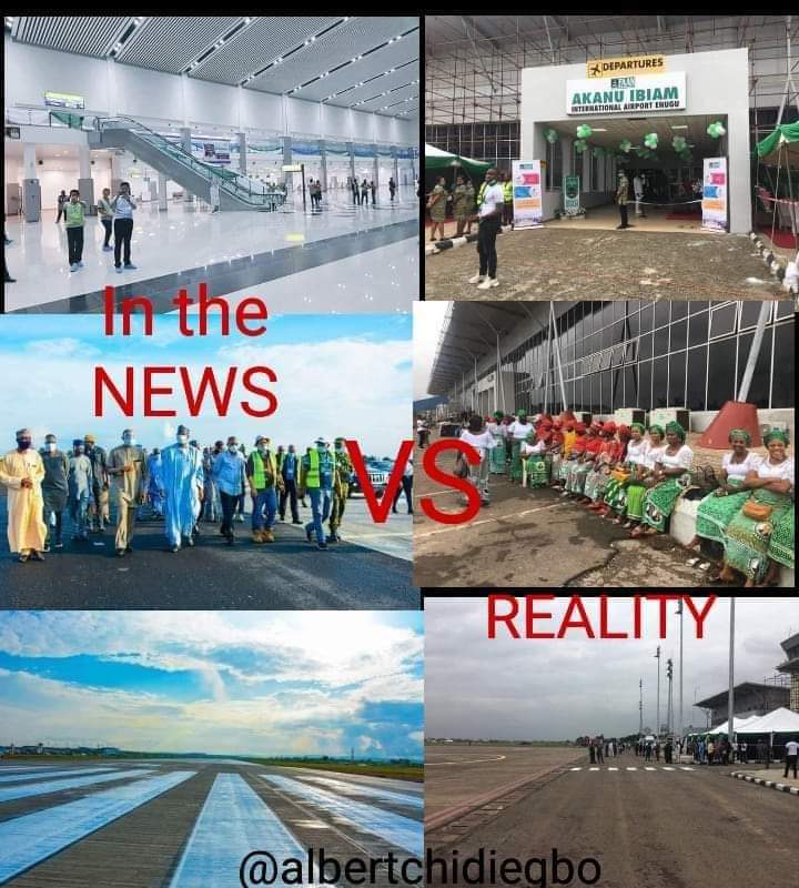 SDiaso's tweet photo. Supposed Newly #Renovated/#Commissioned Akanu-Ibiam Airport #Enugu Is Nothing But A #SuperStory.
Politicians From The #Igbo Extraction Are Shameless #OH_YES Boys To The #Fulani Caliphate..
@UN @MaziNnamdiKanu @WillieMObiano @iamekweremadu @osita_chidoka @AreaFada1 @MBuhari https://t.co/JqfvNNe0gK