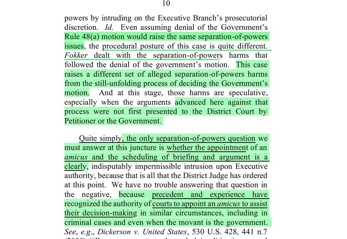 USCA-DC AFFIRMED the District Court’s authority to appoint an amicus.."precedent and experience have recognized the authority of courts to appoint an amicus to assist their decision-making in similar circumstances”how dare my J-O-B get in the way https://twitter.com/File411/status/1270754431433400321?s=20