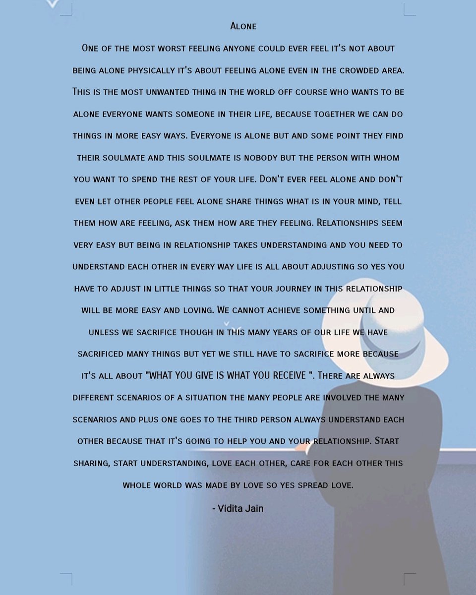 Being alone is best but sometimes you need someone to understand but that only who understands you 🖤
#love #lovelife #lovers #loveislove #loveeachday #loveeachother #spreadkindness #spreadloveandjoy #believethevibes #ShareTheLove #alonetogether #lovinglife  #lovingit