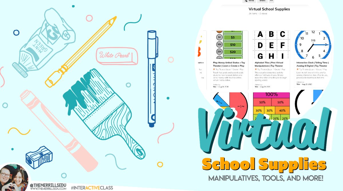 ✏️ VIRTUAL SCHOOL SUPPLIES!  ✏️

Check out our <a href="/wakelet/">Wakelet 💙</a> collection of virtual school supplies to be used with #remotelearning, #hybridlearning, or in 1:1 classrooms across 💥 ANY 💥 platform!

Link: wakelet.com/@Virtual_Schoo…

#interACTIVEclass #DistanceLearning  #wakeletwave