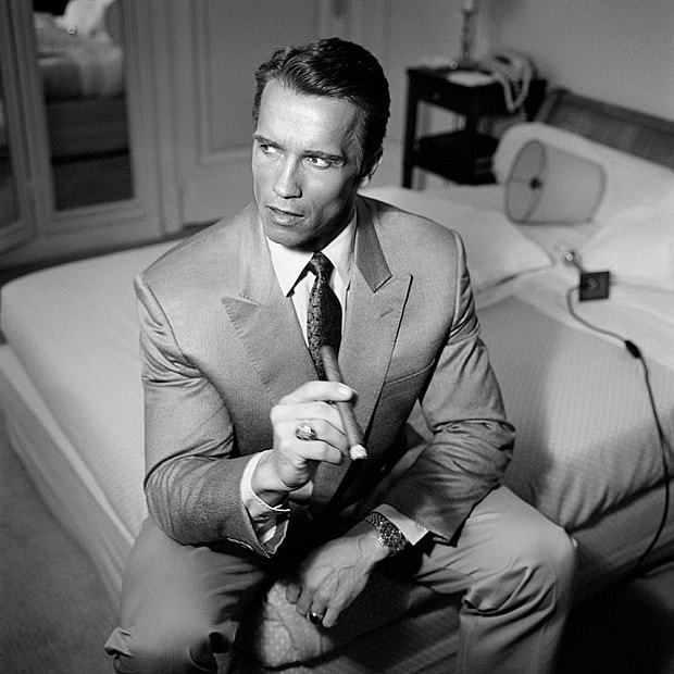 Arnold Schwarzenegger's love of cigars stems from his initial introduction to the Kennedy's when his wife Maria brought him home to meet her father Ted. Ted offered him a cigar, and the rest was history.⁣