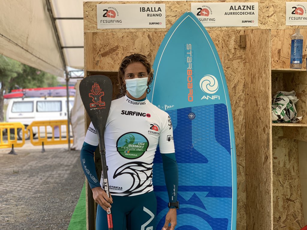 Feliz de conseguir otro título de Campeona de España SUP OLAS 2020. Gracias <a href="/FESurfing_/">Federación ESP Surfing®</a> por organizar este gran evento con todas las garantías y protocolo anti Covid. Ahora toca volver a casa y celebrarlo!