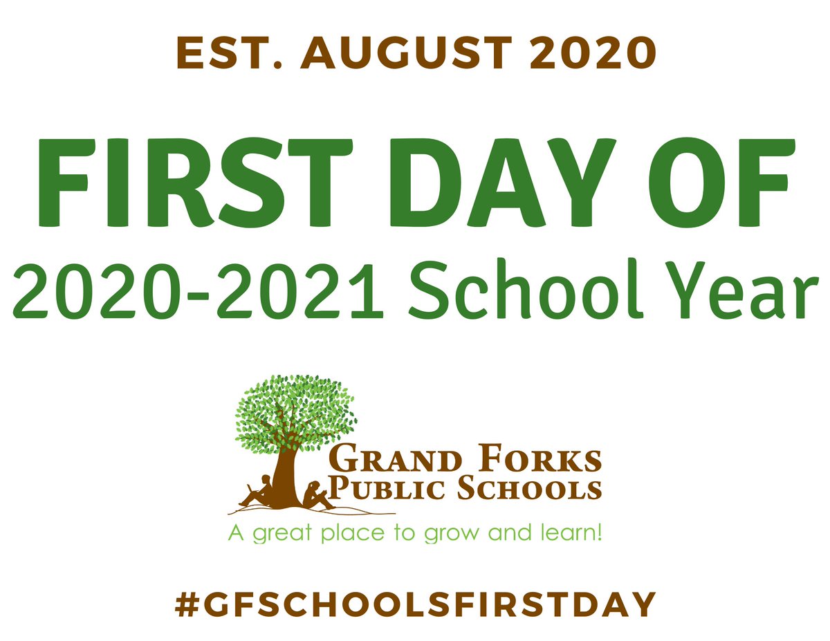 GFSchools's tweet photo. Happy first day of school to our Kindergarten-9th grade students! Regardless if you are learning face-to-face or remote, you are part of #TeamGrandForks and we are so happy you are here!
#GFSchoolsFirstDay #GFSchools #ILoveGF #GFIsCooler https://t.co/YxH00ZQZ8E