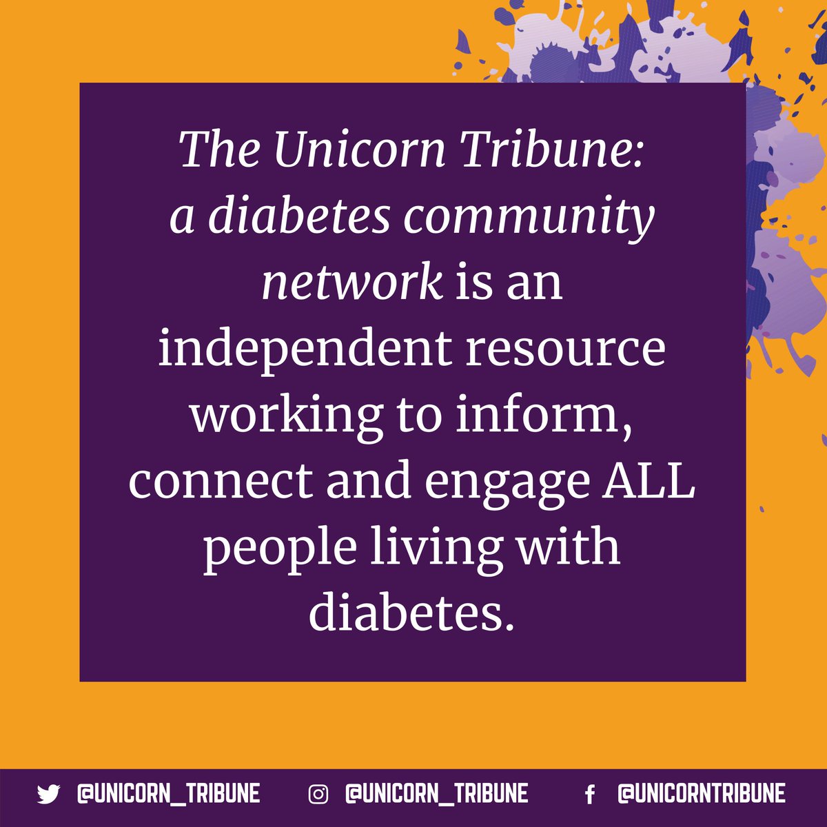 unicorn_tribune's tweet photo. Welcome to The Unicorn Tribune: A Diabetes Community Network. Swipe to learn what we are all about. Want to learn more about The Unicorn Tribune? Check out the 🔗 in our bio. https://t.co/Hz6qhFSKuw