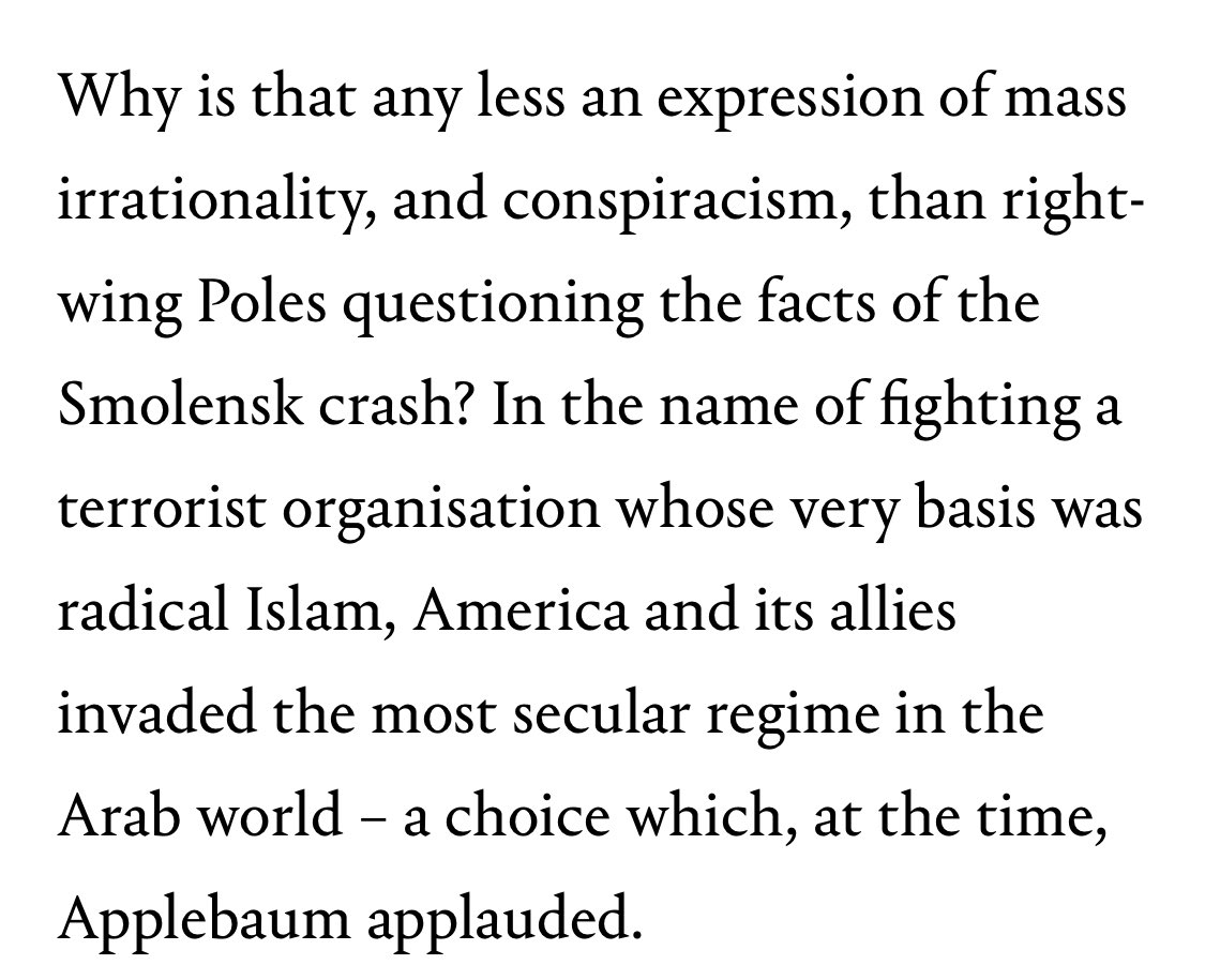 The war on terror was undertaken and underpinned by mass irrationality and state-sponsored conspiracy theories. Those who applauded at the time should think about that.
