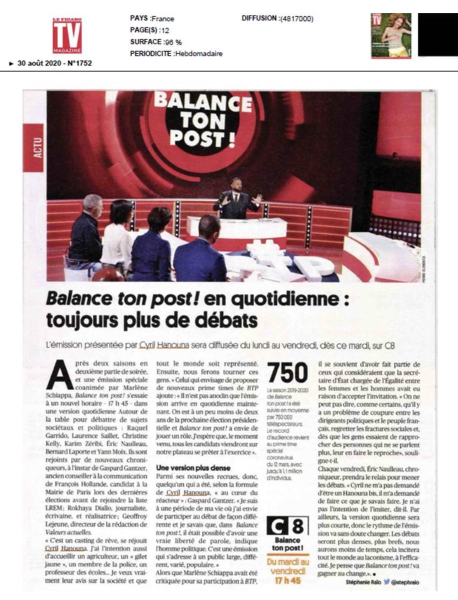 Dès demain 17h45 retrouvez #BalanceTonPost en quotidienne pour toujours plus de débats sans langue de bois ! 💪🔥 <a href="/Cyrilhanouna/">Cyril Hanouna</a> <a href="/BalanceTonPost/">Balance Ton Post</a> <a href="/h2oprodoff/">H2O Productions</a> <a href="/florieharmant/">Florie Harmant</a> <a href="/valmsika/">Valentin Msika</a> <a href="/phfouchier/">PH Fouchier</a>