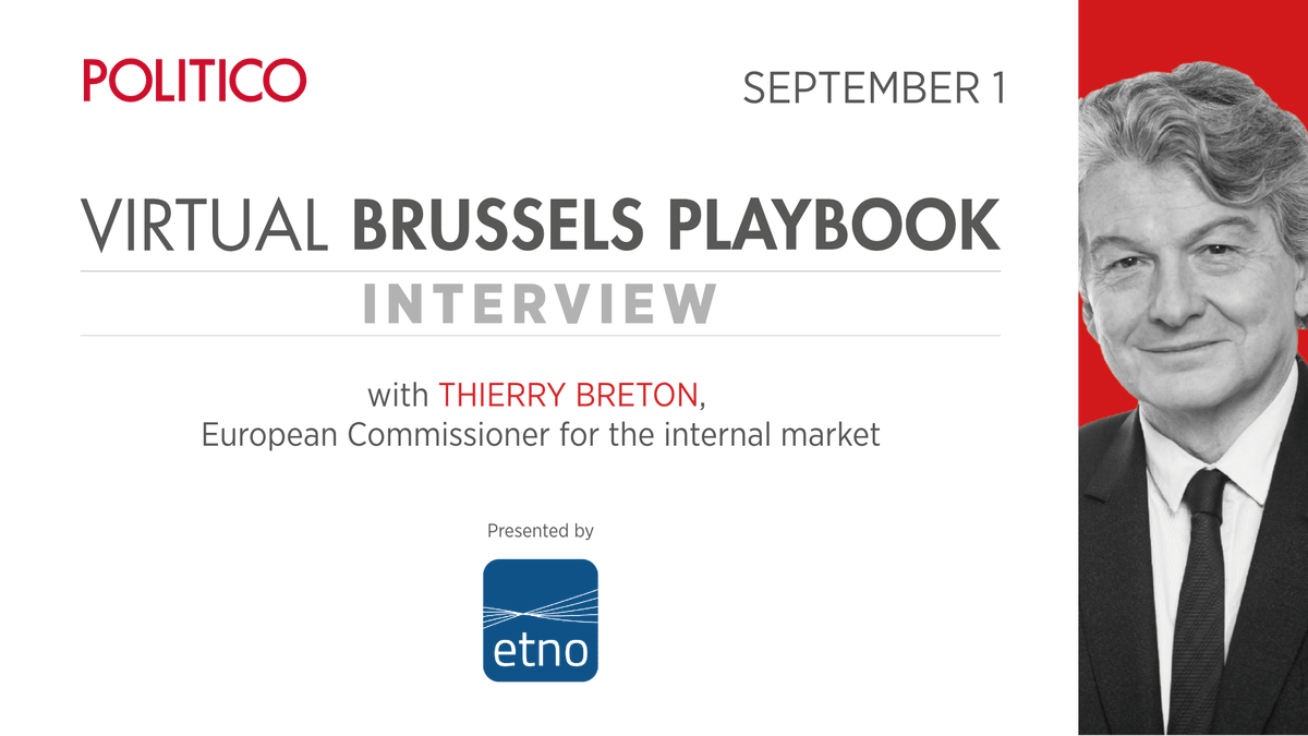connecteuropex's tweet image. Find out the latest on #EUIndustrialStrategy, #EUDataStrategy, #EUGreenRecovery, the future of #DSM &amp;amp; much more, directly from EU Commissioner @ThierryBreton. The event takes place tomorrow morning, last change to register: politico.eu/event/brussels…  #POLITICOBreton @EventsPOLITICO