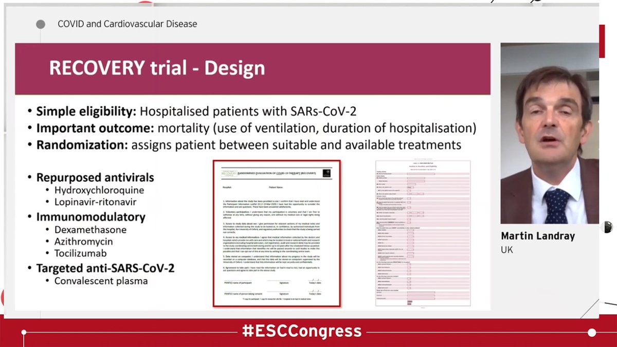  #ESCCongress Covid & Heart Thread /9And then, what sort of research do we need in Covid? Are observational studies good enough? Or not? The Answer is not... Only RCT are GOLD and can change practice! See the RECOVERY study and DEXAMETHASONE  https://www.nejm.org/doi/full/10.1056/NEJMoa2021436 @ShrillaB